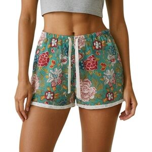 Exclusively for Signals Floral PJ Shorts - S - Blue, Green, Red, White, Yellow